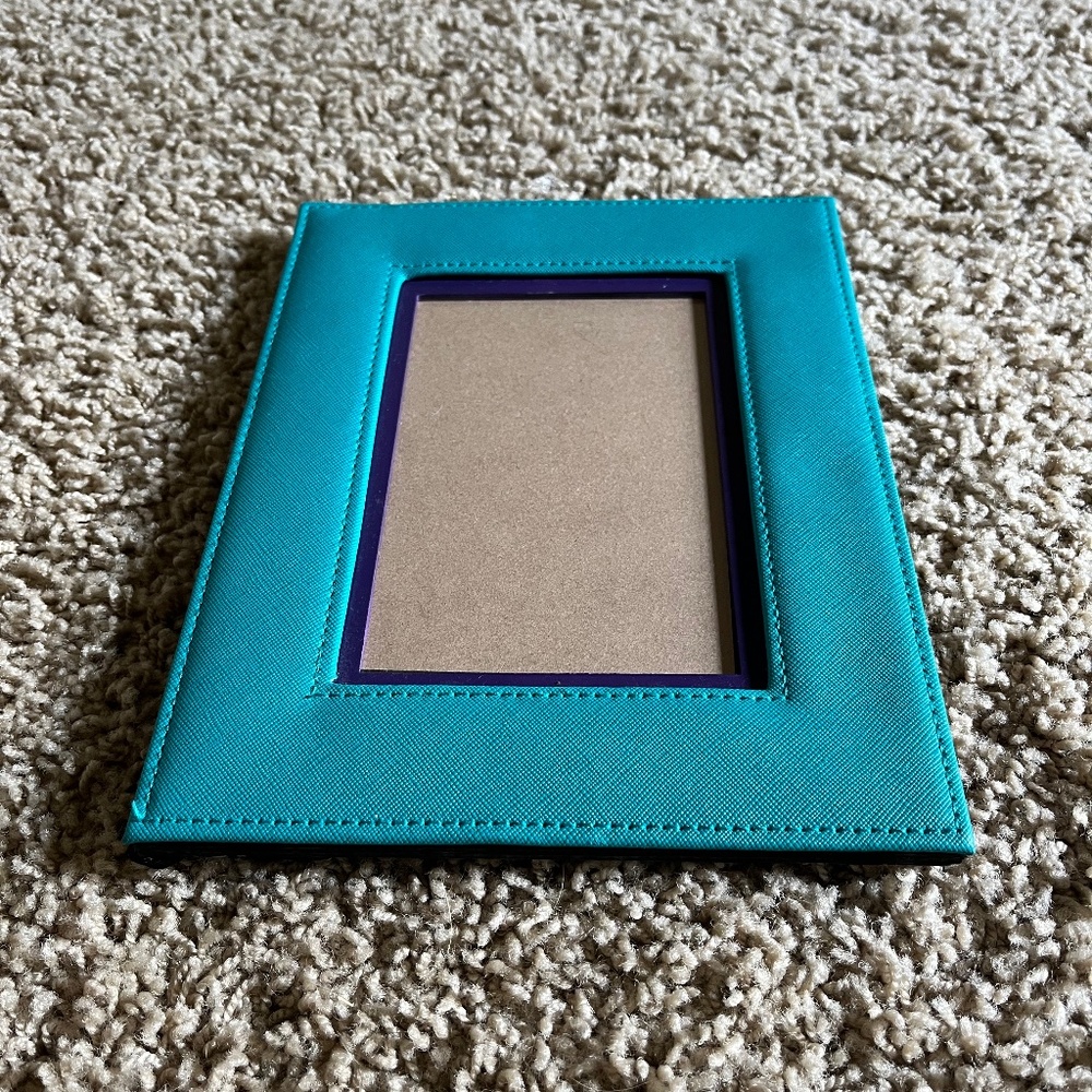 Turquoise Leather Picture Frame